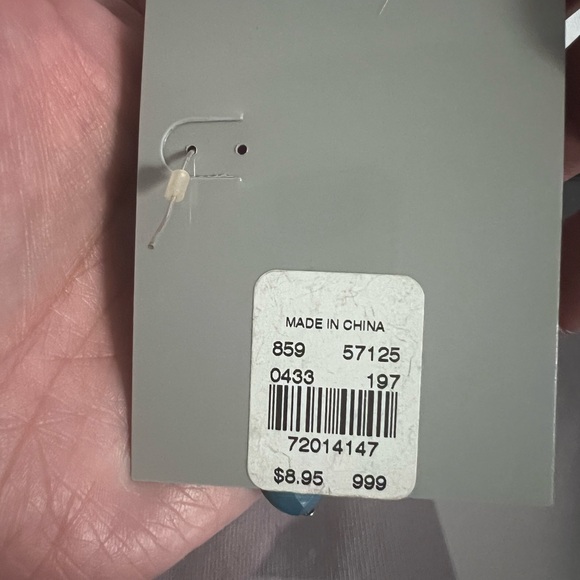 New York & Company Teal and Black Dangle Earrings - Picture 2 of 3